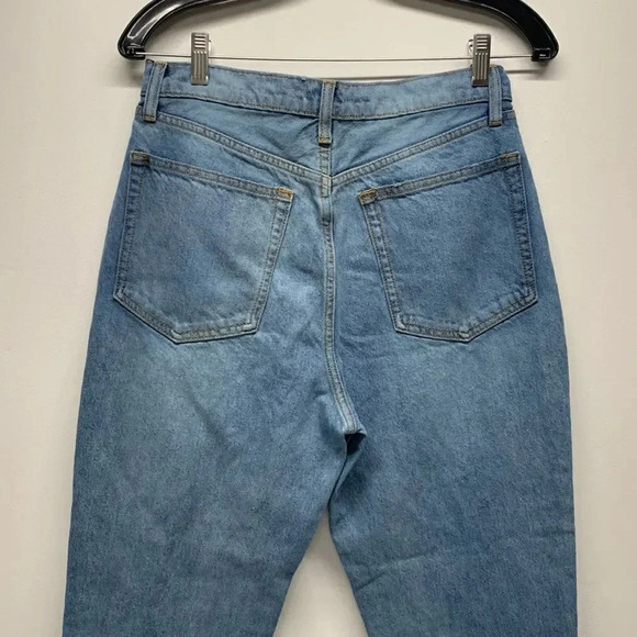 We Wore What Jeans Denim Mom Jean Boot Cut Button Fly Light Blue Y2K Size 29 - Picture 5 of 8